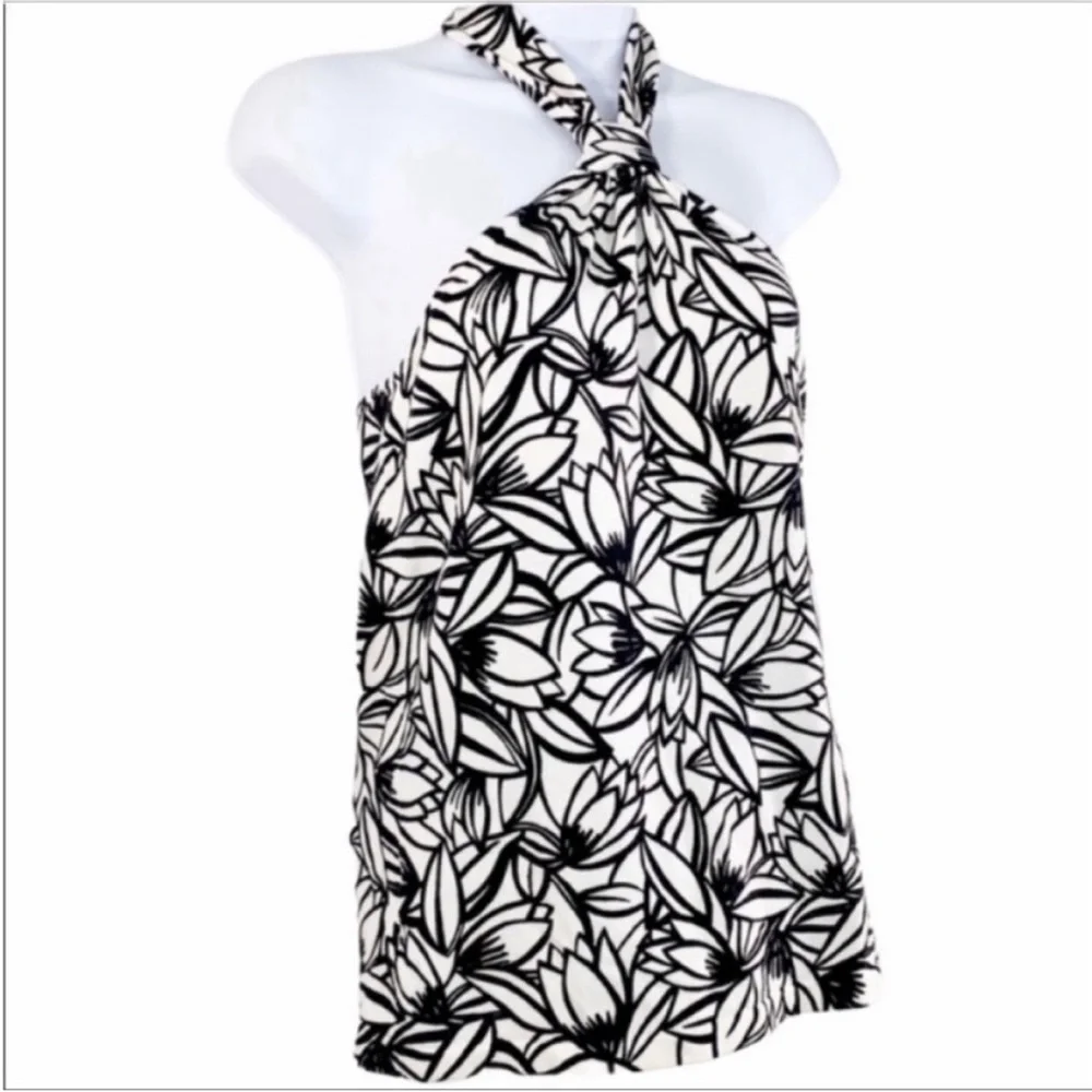 LOFT Floral tank top M - Picture 4 of 8